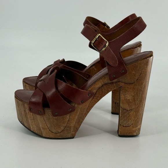 Vintage‎ Cherokee Wooden Platform Heels 9